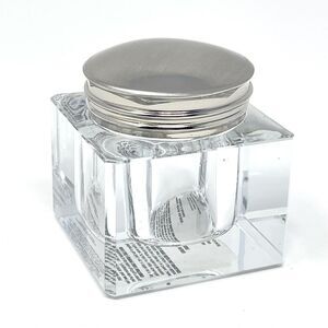 Pottery Barn Inkwell Votive Holder Glass Candle Holder Square Cut Corners